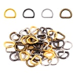 Swpeet 120Pcs 1 Inch / 25mm 4 Colors Heavy Dut Multi-Purpose Metal D Ring Semi-Circular D Ring for Keychains Belts Hardware Bags Ring Hand DIY - Sliver, Bronze, Gold, Gun-Black
