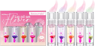 5PCS Crystal Jelly Moisturizing Lip Oil Plumping Lip Gloss Plump Lip Glow Oil Ti