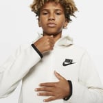 Nike Boy’s Tech Fleece Hoodie Sz S Age 8-9 Cream Black New AR4020 133