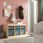 IKEA IKEA TROFAST förvaringskombination med backar, ljus vitbetsad furu/gråblå, 93x44x52 cm 93x44x52 cm