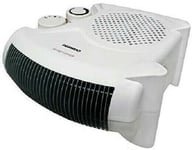 Daewoo 2000W Flat Or Upright Fan Heater Thermostat Control with 2 Heat Settings