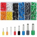 1200 st hylsor (0,5-10 mm²) Crimp-kontakt för VFENG-trådhylsor Terminal Line-kontakt Hylsset med fodral