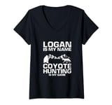 Womens Logan Quote for Coyote Hunter and Predator Hunting V-Neck T-Shirt