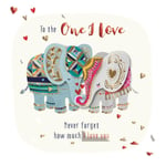 To The One I Love Elephants Never Forget Valentine's Day Luxury Handmade Card