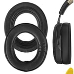 Geekria QuickFit Protein Leather Replacement Ear Pads for Corsair HS70 PRO, HS60 PRO, HS50 PRO Headphones Earpads, Headset Ear Cushion Repair Parts (Black)