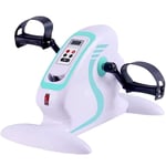 Mini Pedal Exerciser Resistance Bike - Compact Portable Arm/Leg Exercise Cycle with LCD Display and Adjustable Resistance