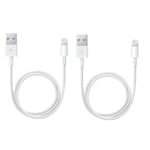undefined 1m Iphone 7/6/5/se Lightning Laddare Ios10 2-pack