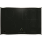 Miele 77cm 4 Zone Induction Hob with Extendible & Stainless Steel Frame Black