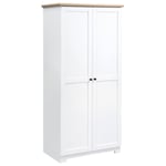172cm Wooden Storage Cabinet Cupboard With 2 Doors 4 Shelves Pantry