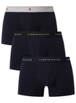 Tommy Hilfiger3 Pack Signature Cotton Essentials Trunks - Navy (Desert Sky/Black/Grey Heather)