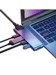Baseus Hub Adapter 7in1 for MacBook USB hub - 7 porttia - USB 3.0 - Harmaa