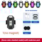 7 färger Drone Strobe Light USB LED Anti-Collision Bike Tail Mi 1(no magnet)