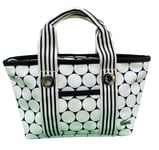 New Vintage LACOSTE M85 Petite Zipped Canvas TOTE BAG Golf Ball Print 8