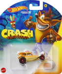 Character Cars Crash Bandicoot Model Car Diecast 1:64 6cm Hot Wheels HDL64