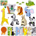 Puzzle 3D Enfant Pack 8 - BONNYCO | Puzzles 3D Activites Jouet Enfant Educatif, Cadeau Enfant, Fille et Garcon | Maquette a Construire, Puzzle 3D Animaux, Cadeau Garçon Creatif Anniversaire Noel