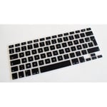 Protection clavier noir français azerty macbook 13/15/17 pouces unibody rétina 13 & 15