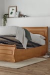 Marseille New Oak Wooden Ottoman Storage - Bed Frame