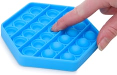 Toyland® Push Bubble Pop Bubble Sensory Fidget Toy - Choose From Blue Or Black (Blue Hexagon)