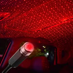 Star Night Light Projector, USB Adjustable Romantic Projector Night Light Auto Roof Ceiling Light, Portable Atmosphere Decorations Night Lamp for Car&Bedroom&Party&Ceiling&Walls (Red)