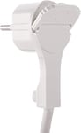 Electraline 523068 Fiche Male 2P+T 16A Extra Plate Blanche, Blanc