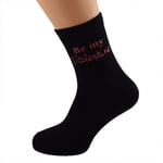 Be My Valentine Valentines Mens Black Socks UK Size 5-12 - X6N222