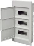 Unitec 40629 Petite armoire de distribution encastrable 3 rangées avec porte et protection IP 30