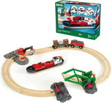 BRIO World Harbour Cargo Train Set for Kids Age 3 Years Up - Compatible with all