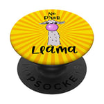 Llama Phone-Grip Llama sur fond rétro No Prob Llama PopSockets PopGrip - Support et Grip pour Smartphone/Tablette avec un Top Interchangeable