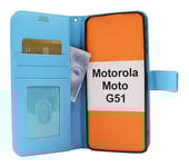 New Standcase Wallet Motorola Moto G51 (Ljusblå)