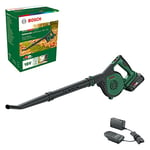 Bosch Home and Garden Cordless Leaf Blower UniversalLeafBlower 18V-130 (for Fast and Easy Outdoor Clearing; 18 Volt System; 1x 2.5Ah Battery and Charger)