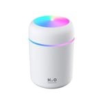 Zwbfu 300mL Car Mist Humidifier Portable Colorful Night Light2 Mist Modes Humidifier Cool Desktop USB Powered Humidifier for Home Office Bedroom (White)