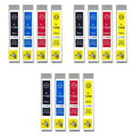 12 Ink Cartridges (Set) for Epson Stylus D78 DX5050 DX9400 SX105 SX218 SX415