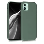 kwmobile Case Compatible with Apple iPhone 11 - Case Soft TPU Slim Protective Cover for Phone - Forest Green