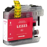 Brother LC223 Magenta 10 ml kompatibel ersättningspatron (ej Brother original).