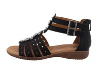 Romika Femme 74r0212003 Sandale, Noir, 38 EU