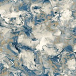 DUTCH WALLCOVERINGS tapet marmor grå og blå