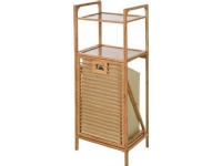 Koopman Bathroom shelf with laundry basket bamboo 95 x 40 cm