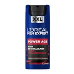L'Oréal Men Expert - Soin Visage Revitalisant & Anti-Âge pour Homme - À l'Acide Hyaluronique - Pour Tous Types de Peaux - Power Age - Format XXL - 100 ml