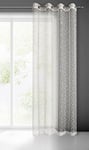 A2 Home Collections Amanda Mailles avec Oeillets-1 pièce. Semi-Transparent Rideau, Draperies, Décorations d'intérieur de Fenêtre de Salon, Chambre, Cuisine, Tissu, Crème, 140x250 cm