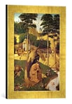 Kunst für Alle 'Encadré Image de Hieronymus Bosch La Tentation de Saint Antoine, d'art en qualité Photos Fait Main de Cadre, 30 x 40 cm, Or Raya