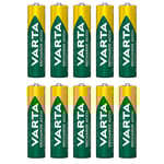 VARTA Recharge Accu Power AAA-batteri 800 mAh, 10-pack