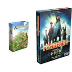 Z-Man Games | Carcassonne | Board Game | Ages 7+ | 2-5 Players | 45 Minutes Playing Time & Pandemic | Board Game | Ages 8+ | 2-4 Players | 45 Minutes Playing Time