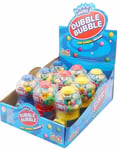 12 stk Dubble Bubble Mini Ball Machine - Liten tuggummiautomat 11 cm, Assorterade färger - Hel Låda
