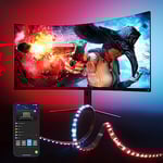 Govee Ruban LED Gaming G1 Rétro-Eclairage pour PC 27 à 34 Pouces, RGBIC Bande Lumineuse WiFi avec Contrôle APP et Alexa, 123 Modes Scènes Multicouleurs
