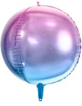 Lilla og Blå Ombre Orbz Folieballong 35 cm