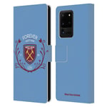 Head Case Designs Officially Licensed West Ham United FC Coyi Crest Graphics Leather Book Wallet Case Cover Compatible With Samsung Galaxy S20 Ultra 5G