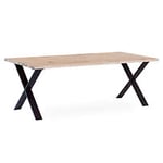 Torkelson Exxet matbord med X-ben vitoljad ek 210 cm