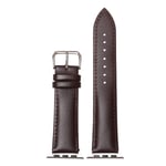 Leather Strap Bracelet Loop Watch Band Dark Brown 42mm Or 44mm