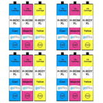 12 C/M/Y Ink Cartridges for HP Officejet 6950 & Pro 6960, 6970, 6975 All-Ink-One