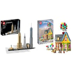 LEGO Architecture New York City Skyline, Collectible Model Kit for Adults to Build & 43217 Disney and Pixar ‘Up’ House​ Buildable Toy with Balloons, Carl